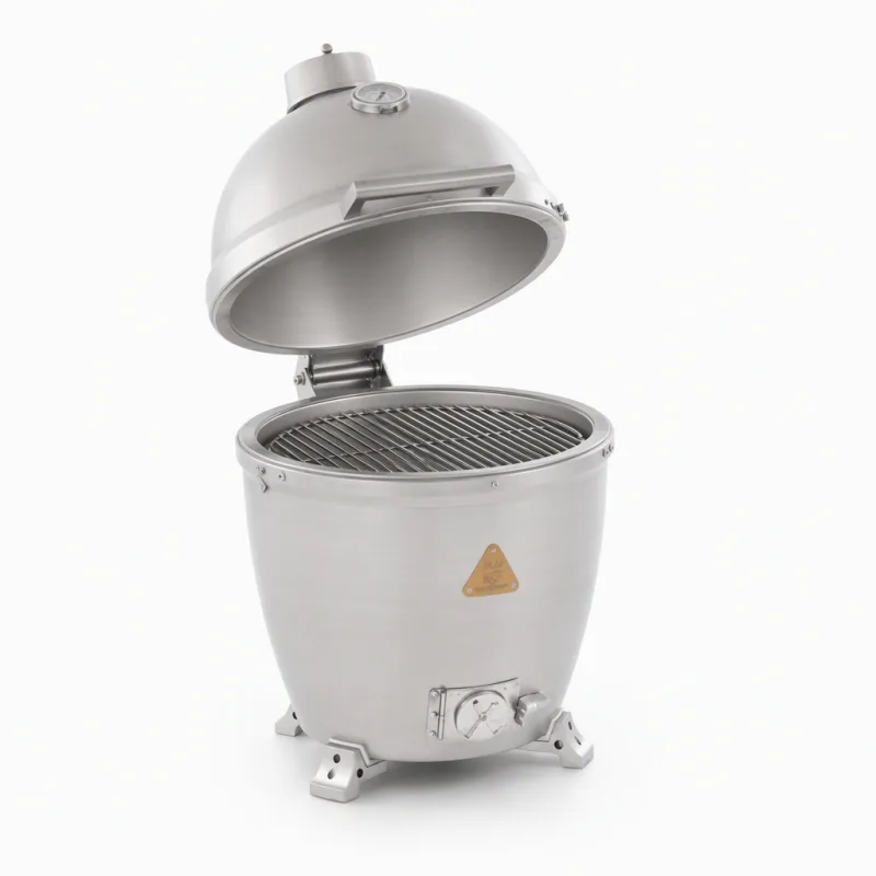 Blaze 20-Inch Cast Aluminum Kamado open